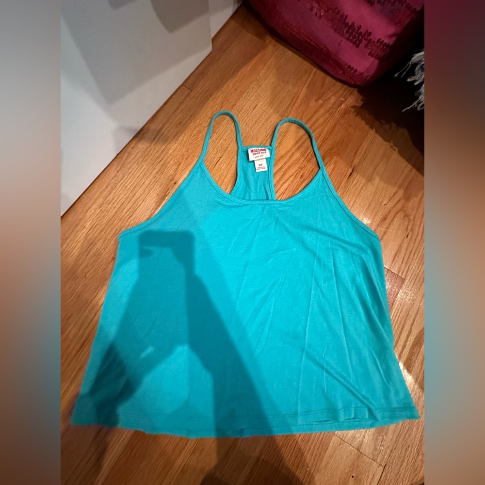 Mossimo Supply Co. Aqua Racerback Tank